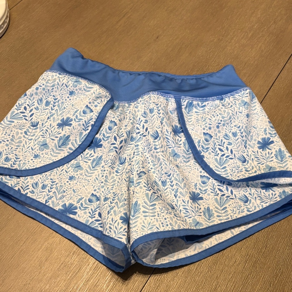 Kids Blue Floral Shorts